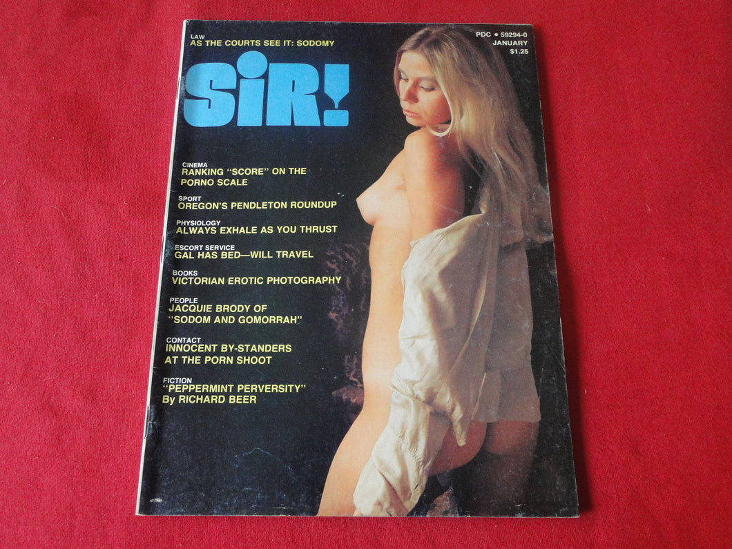 Vintage Nude Erotic Sexy Adult Magazine Sir January 1975       P89