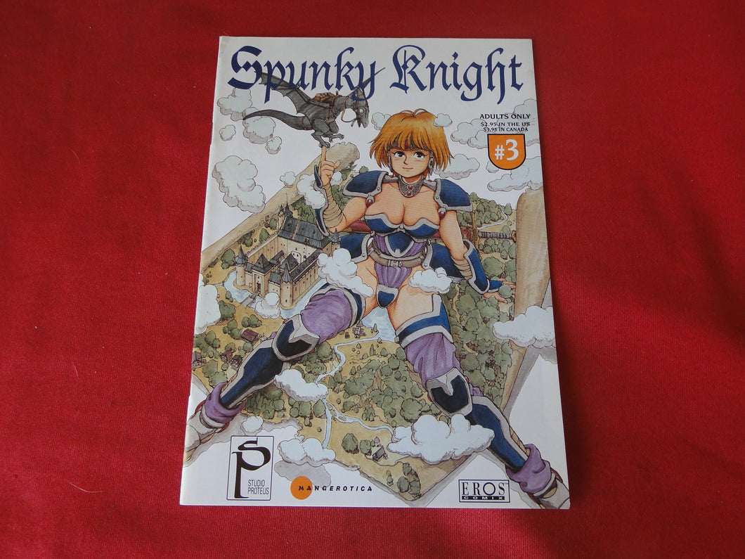 Vintage Nude Erotic Sexy Adult Men's Comic Book Eros Comix Spunky Knight #3 1996 PB3