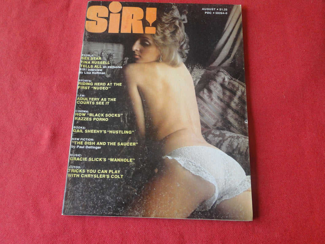 Vintage Nude Erotic Sexy Adult Magazine Sir August 1974     P89