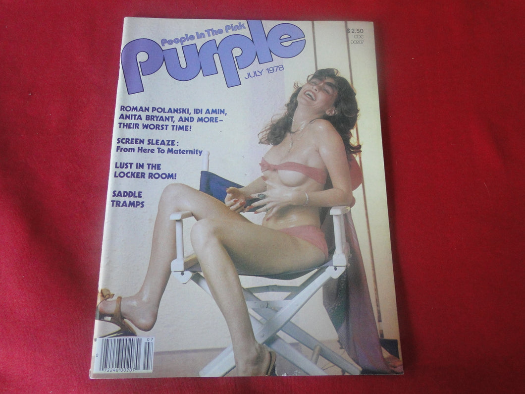 Vintage Nude Erotic Sexy Adult Magazine Purple July 1978        JB66