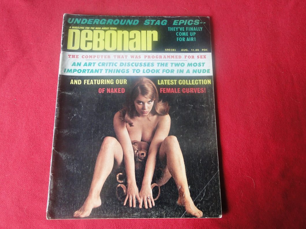 Vintage Nude Erotic Sexy Adult Magazine Debonair August 1971        EA
