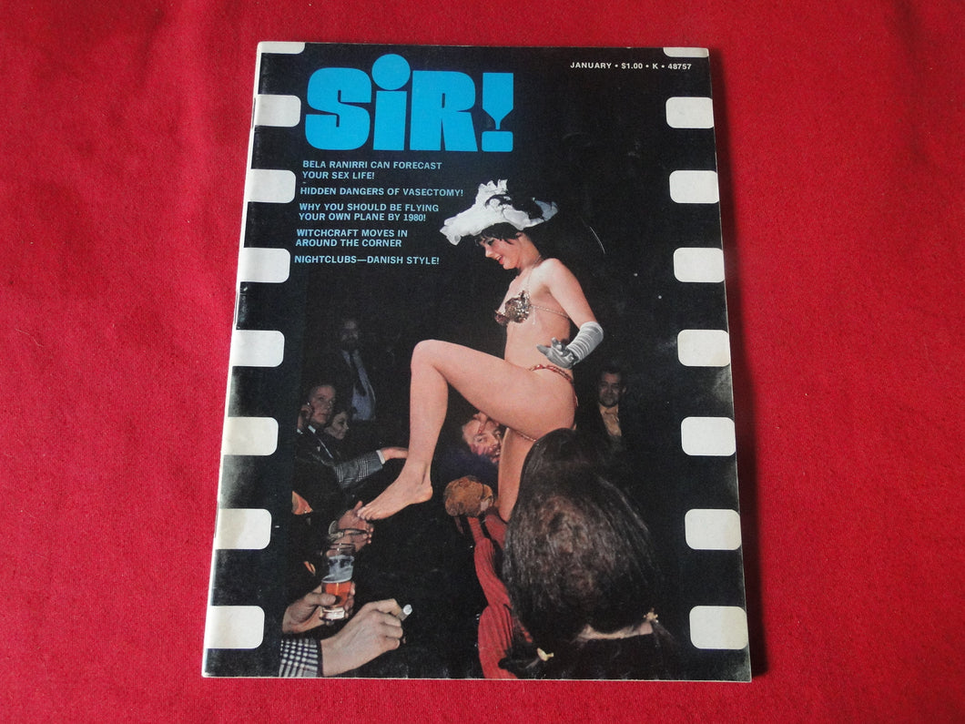 Vintage Nude Erotic Sexy Adult Magazine Sir January 1973     P89
