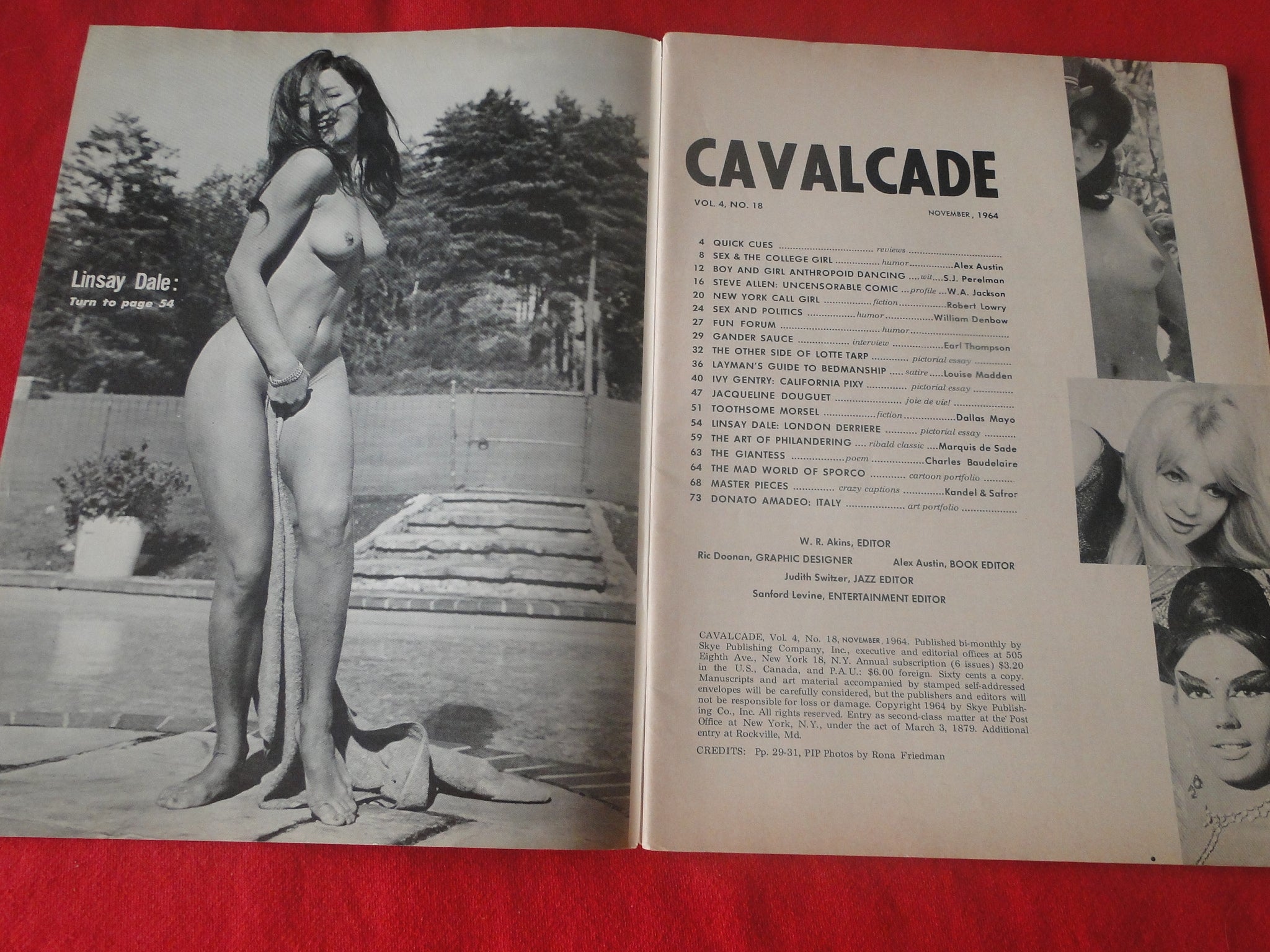 lotte tarp nude Vintage Nude Erotic Sexy Adult Magazine Cavalcade November 1964 P89 – Ephemera Galore