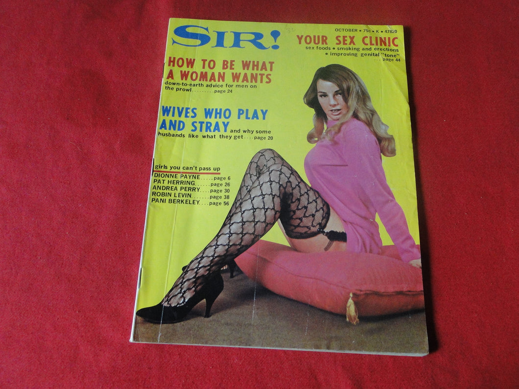 Vintage Nude Erotic Sexy Adult Magazine Sir October 1972         P89