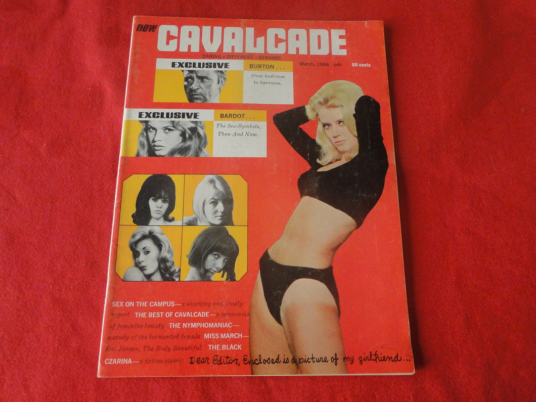 Vintage Nude Erotic Sexy Adult Magazine Cavalcade March 1966      P89