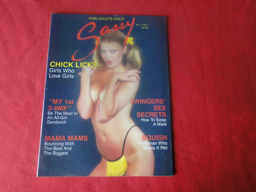 Vintage Nude Erotic Sexy Adult Magazine Sassy 1985              EA