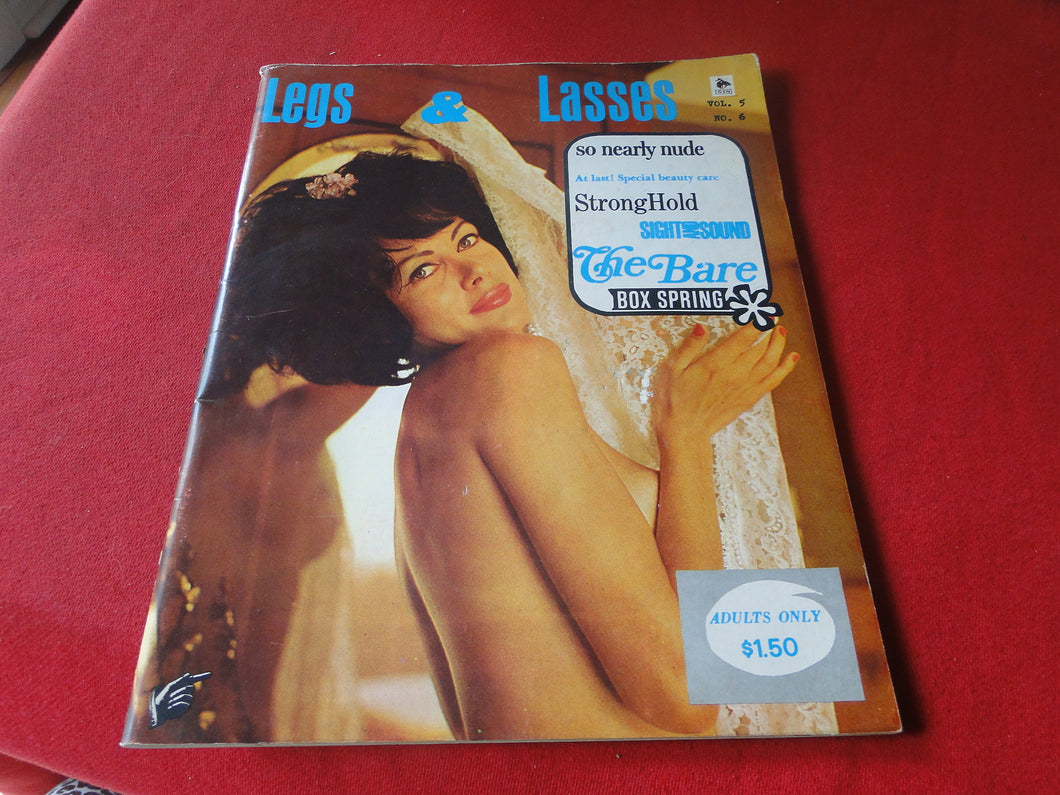 Vintage Nude Erotic Sexy Adult Magazine Legs & Lasses 1967         JB28