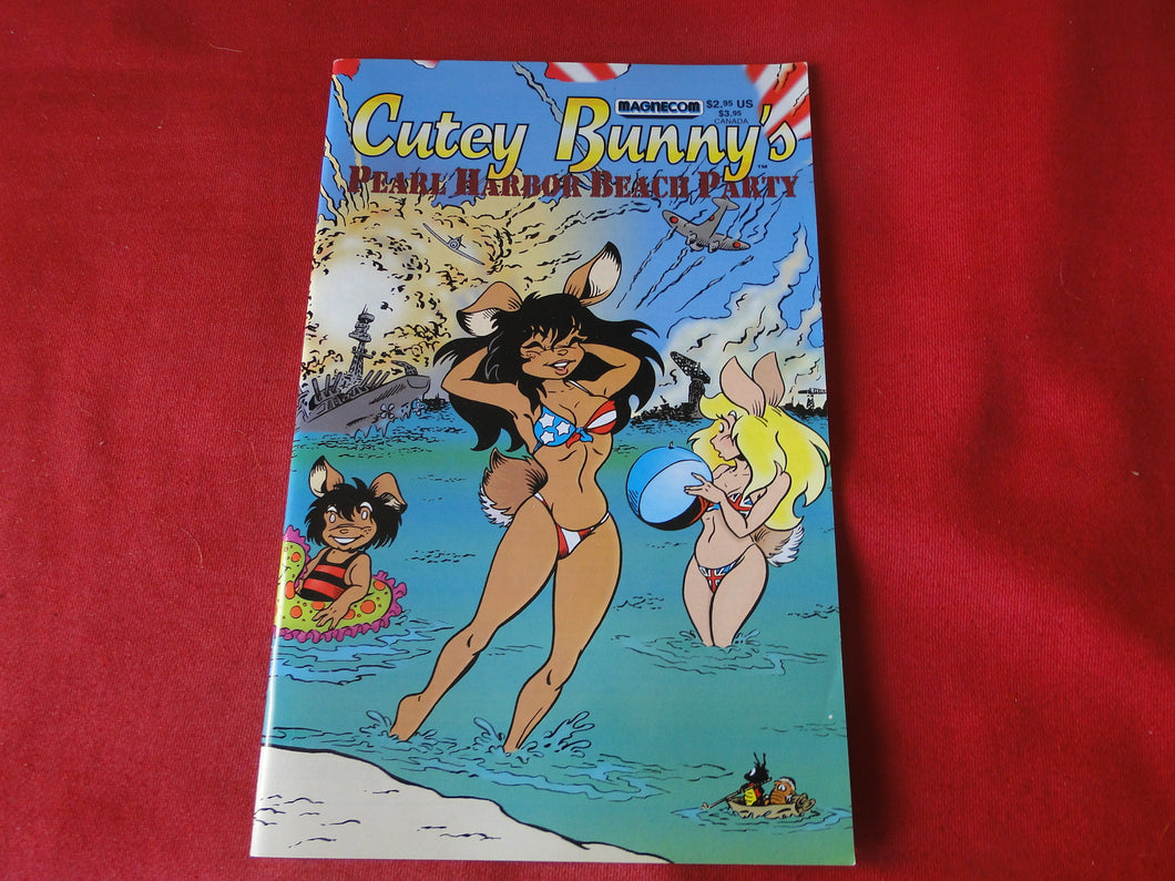 Vintage Nude Erotic Sexy Adult Men's Comic Book Cutey Bunny's Pearl Harbor Beach Party  PB3