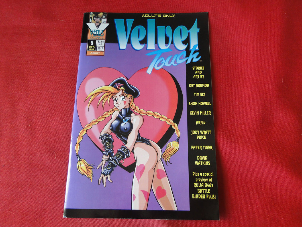 Vintage Nude Erotic Sexy Adult Men's Comic Book Velvet Touch 5 Venus Comics Oct. 1994   PB3