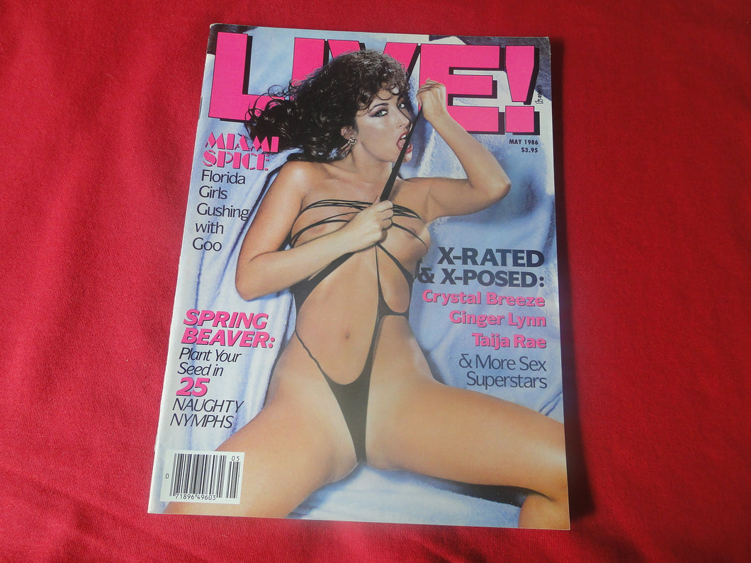 Vintage Nude Erotic Sexy Adult Magazine Live Sept. 1985       JB59