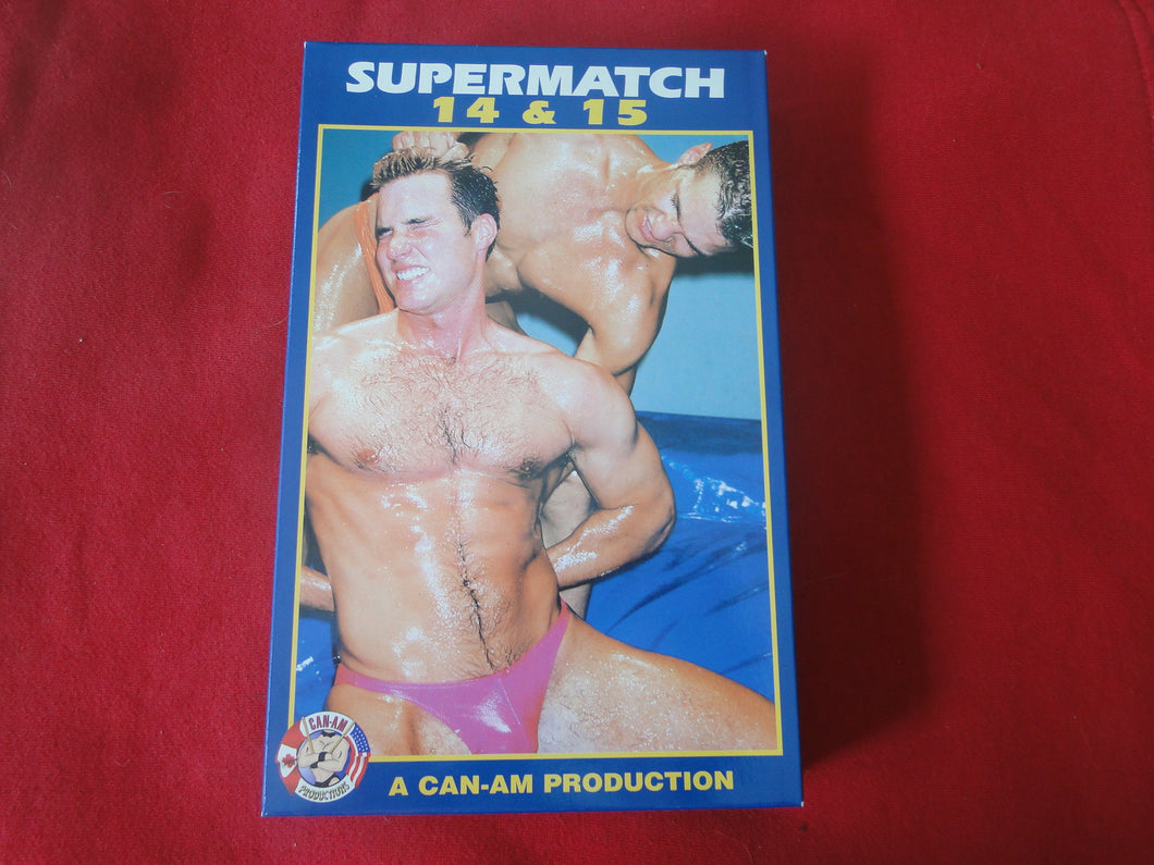 Vintage Adult XXX Gay VHS Tape Video Movie Supermatch 14 & 15 Can Am Beau Hopkins G1