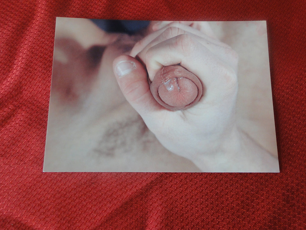 Vintage Gay Interest Nude Hot Hung Male Photo 5 x7 Masturbation     H52