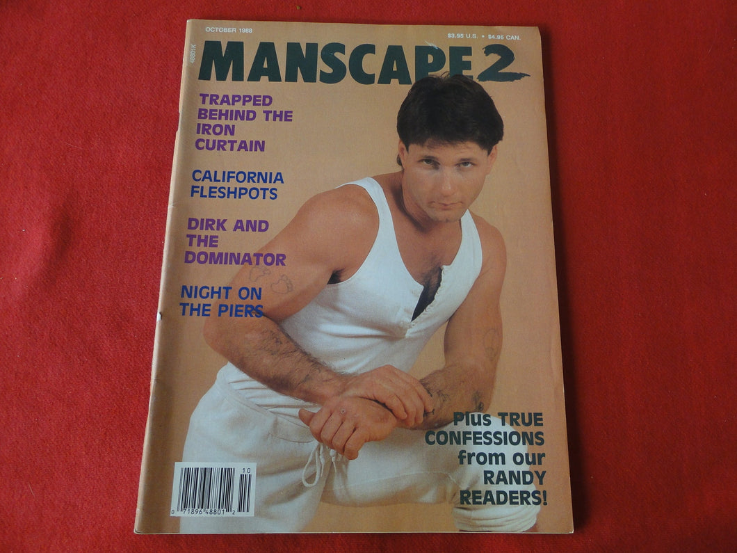 Vintage Adult Erotic Sexy Magazine Gay Interest Manscape 2 October 1988        G2