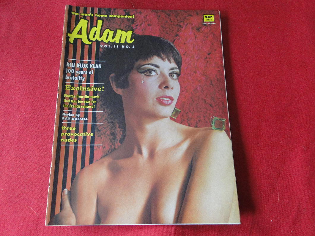 Vintage Nude Erotic Sexy Adult Magazine Adam March 1967      JB34