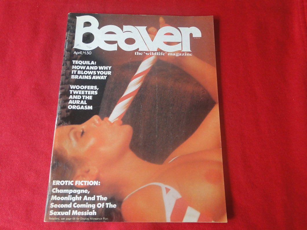 Vintage Nude Erotic Sexy Adult Magazine Beaver April 1976 Premiere Issue    JB35