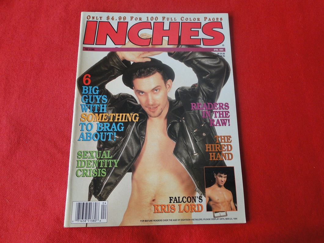Vintage Adult Erotic Sexy Magazine Gay Interest Inches April 1994         G2