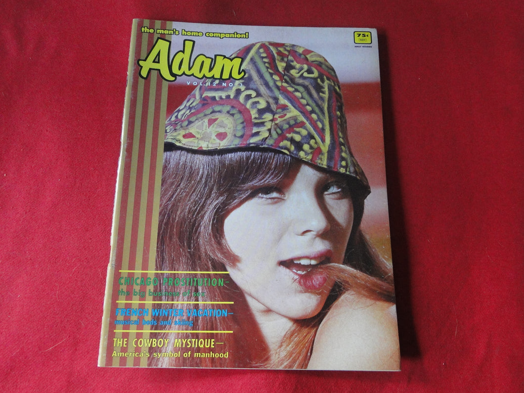Vintage Nude Erotic Sexy Adult Magazine Adam March 1968       JB34