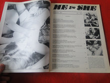 Load image into Gallery viewer, Vintage Nude Erotic Sexy Adult Magazine He &amp; She February 1978      JB55
