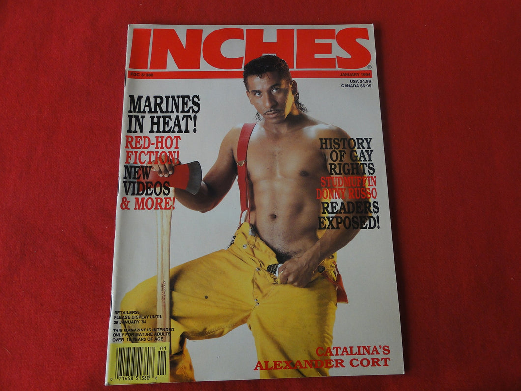 Vintage Adult Erotic Sexy Magazine Gay Interest Inches January 1994       G2