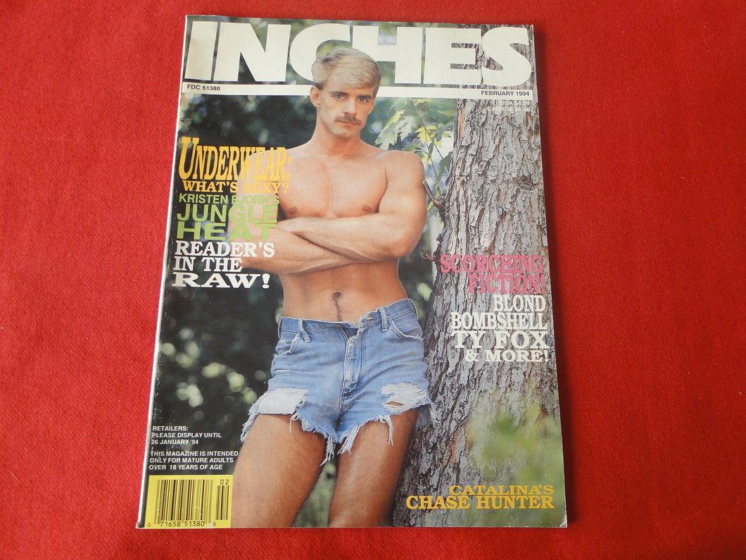 Vintage Adult Erotic Sexy Magazine Gay Interest Inches February 1994        50