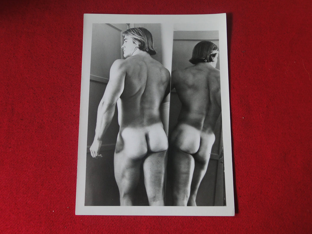 Vintage Gay Interest Colt Nude Black & White Hot Male Photo WRITING ON BACK ADc