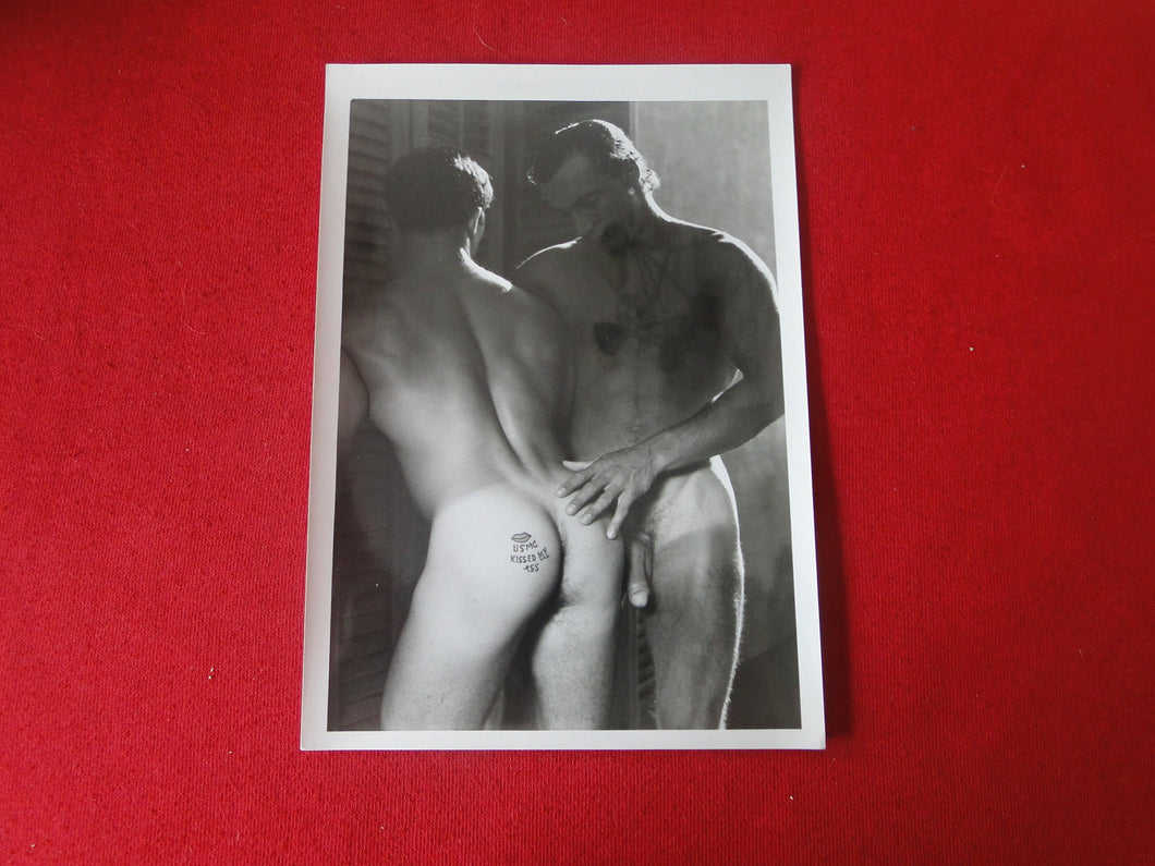 Vintage Gay Interest COLT Nude Black & White Hot HUNG Male Photo WRITING ON BACK ADk