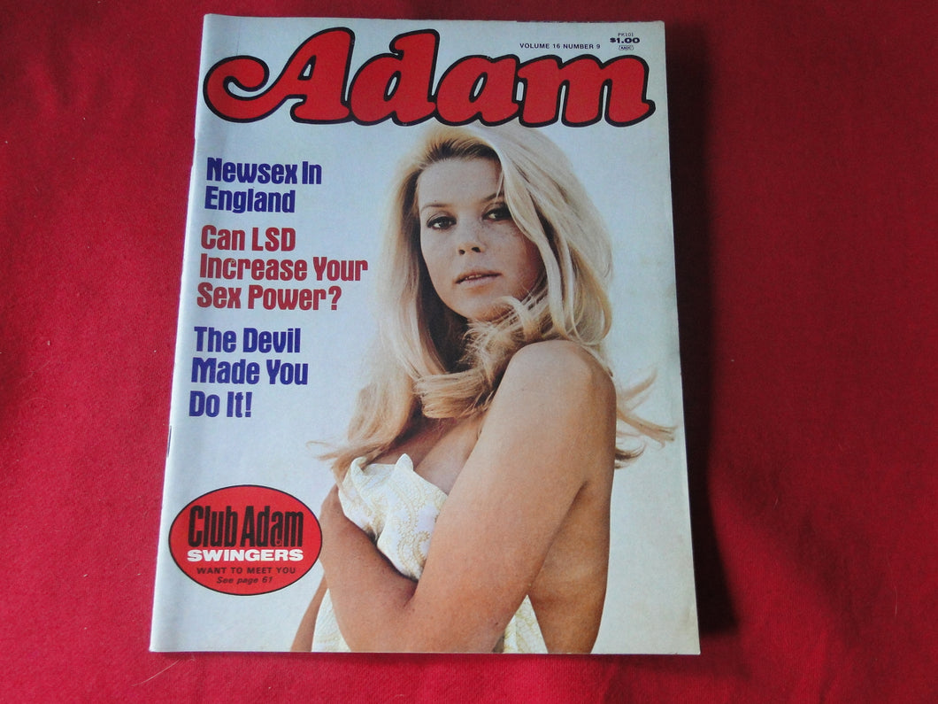 Vintage Nude Erotic Sexy Adult Magazine Adam October 1972    JB34