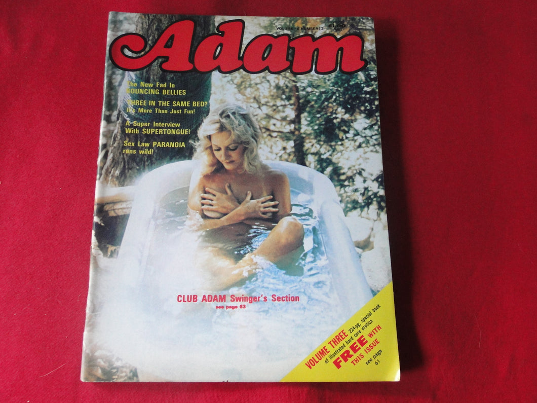 Vintage Nude Erotic Sexy Adult Magazine Adam January 1973     JB34