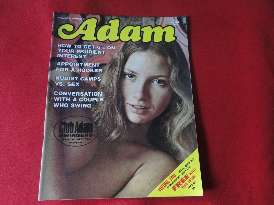 Vintage Nude Erotic Sexy Adult Magazine Adam June 1973      JB34