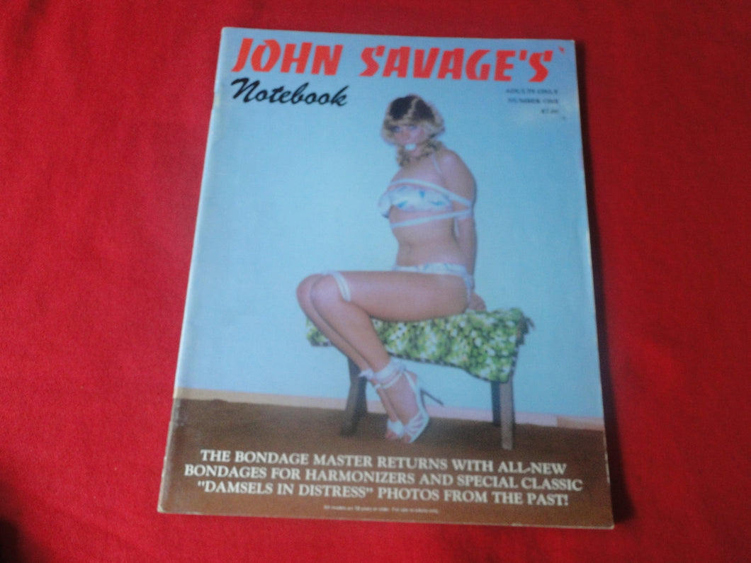Vintage Nude Erotic Sexy Adult Magazine BDSM Bondage John Savage's Notebook 1984  JB53
