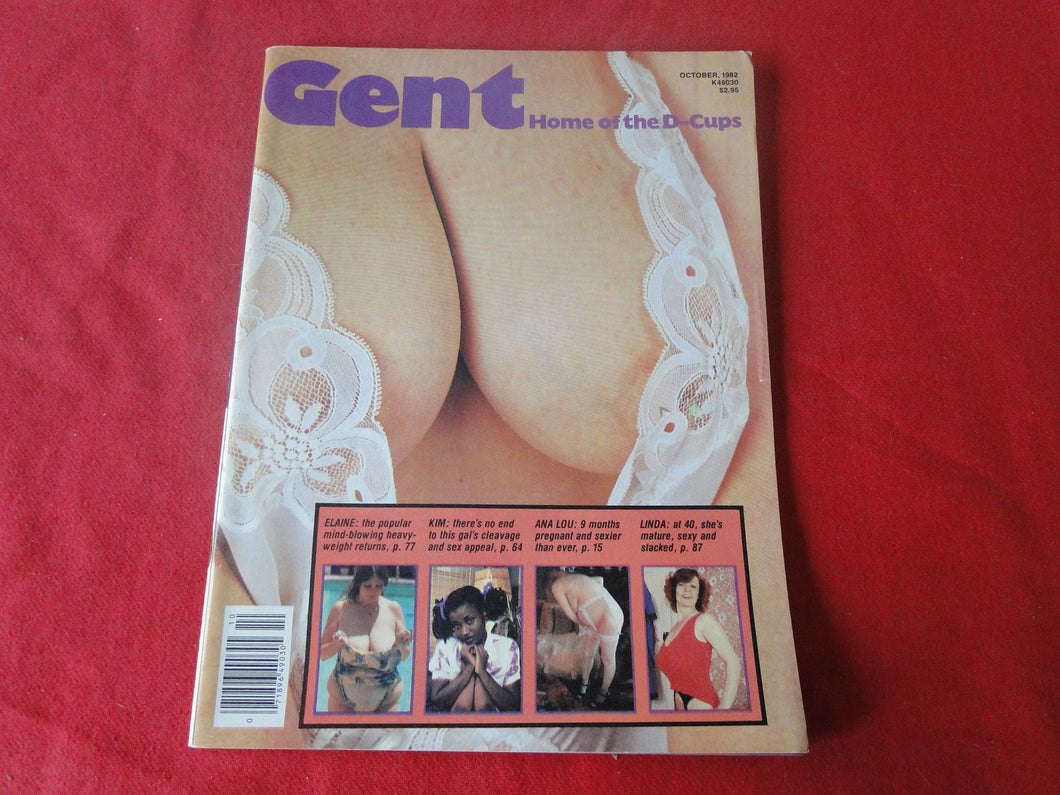 Vintage Nude Erotic Sexy Adult Big Tit Magazine Gent October 1982   P70