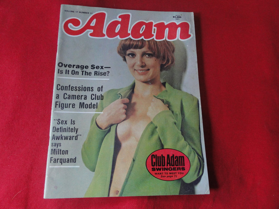Vintage Nude Erotic Sexy Adult Magazine Adam December 1973     JB34