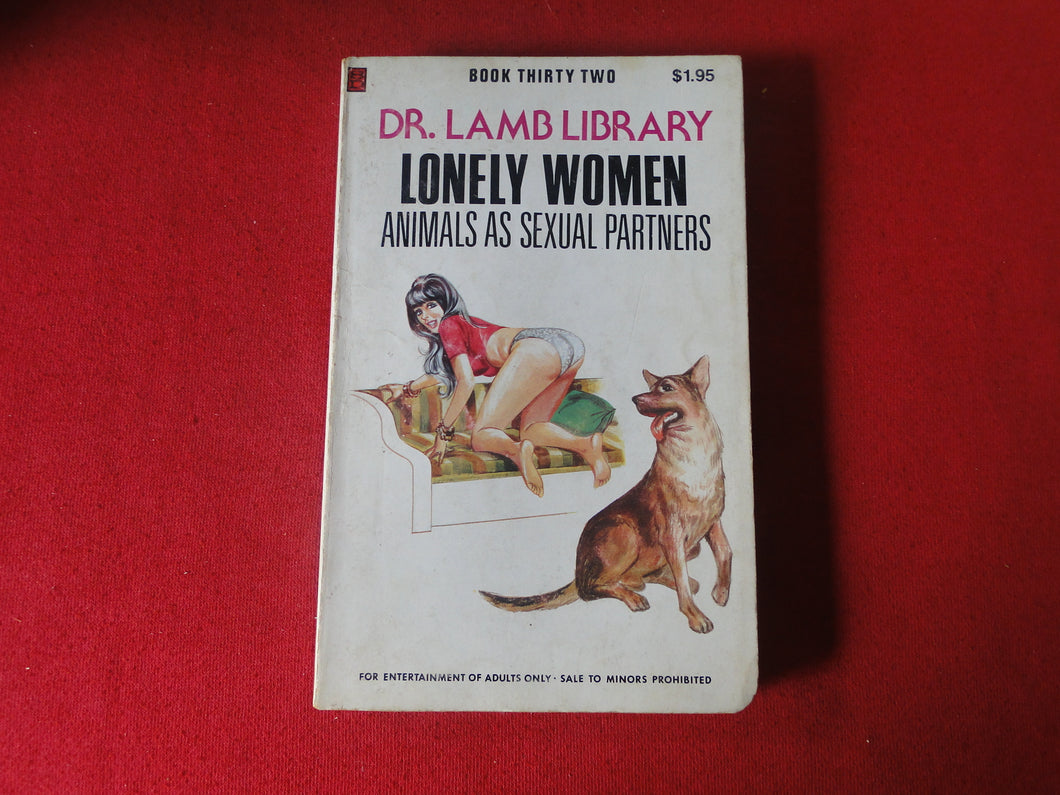 Vintage Erotic Adult Paperback Book/Novel Dr. Lamb Lonely Women         G2