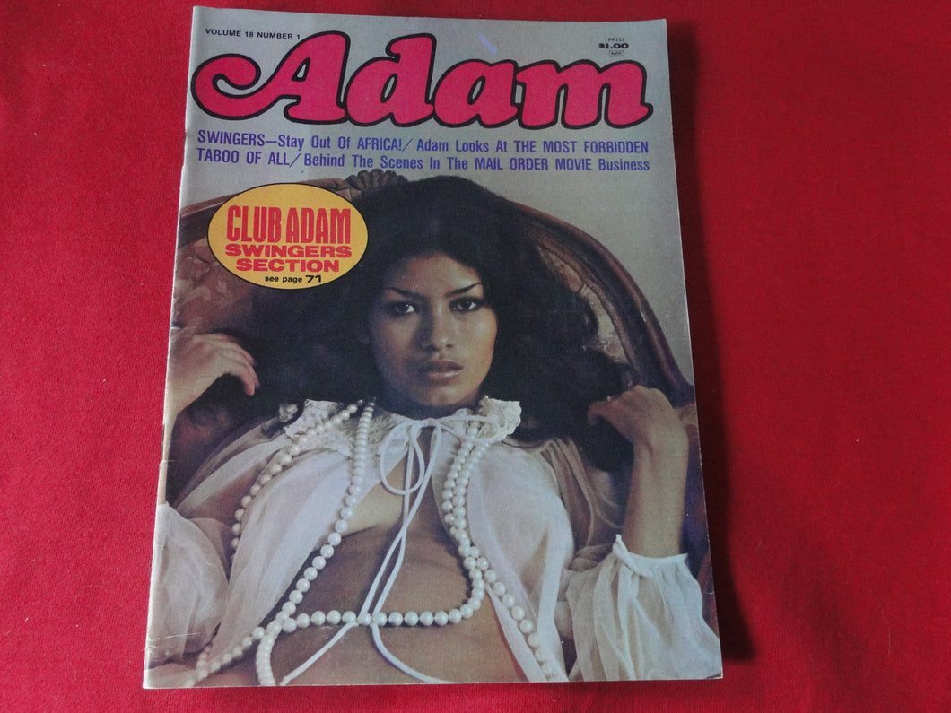 Vintage Nude Erotic Sexy Adult Magazine Adam February 1974   JB34