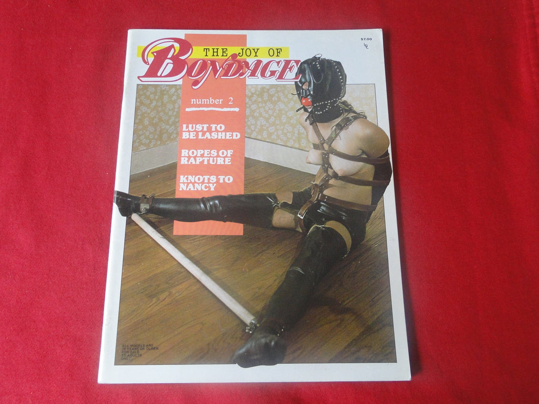 Vintage Nude Erotic Sexy Adult Magazine BDSM Bondage The Joy of Bondage #2 1986  JB53