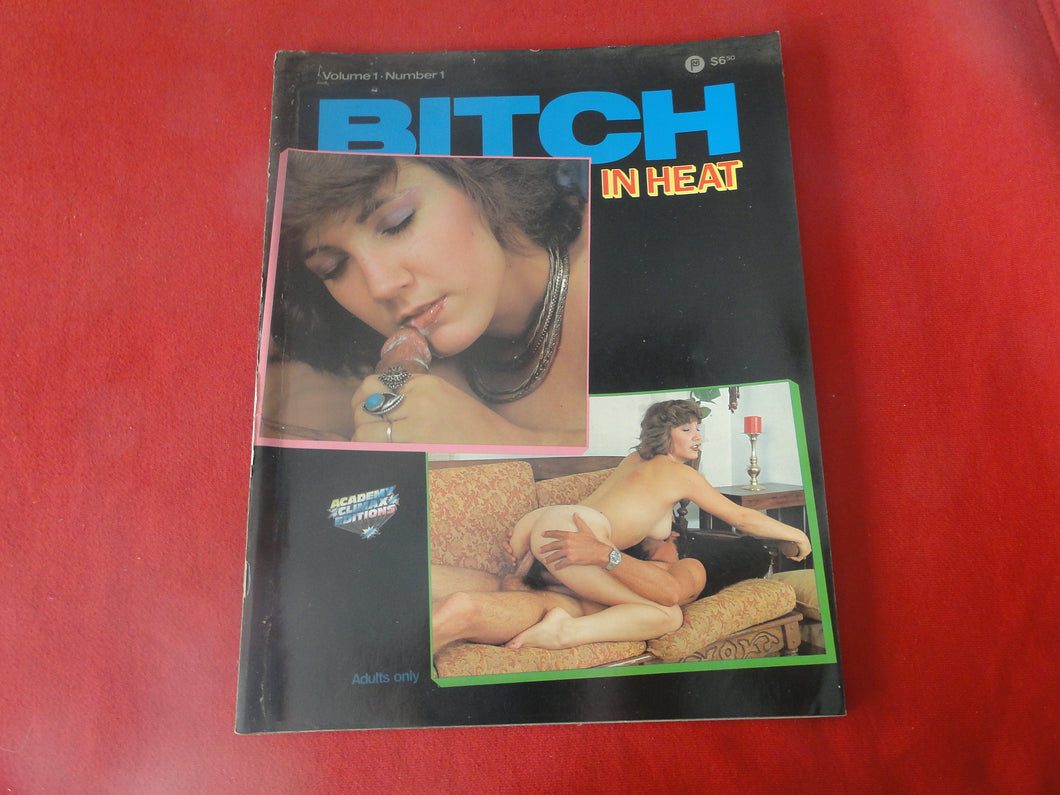 Vintage Nude Erotic Sexy Adult Magazine Bitch In Heat #1 1984       GM