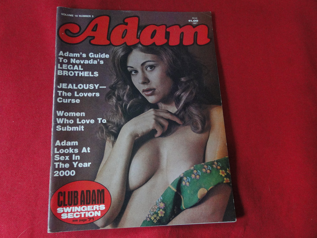 Vintage Nude Erotic Sexy Adult Magazine Adam April 1974      JB34