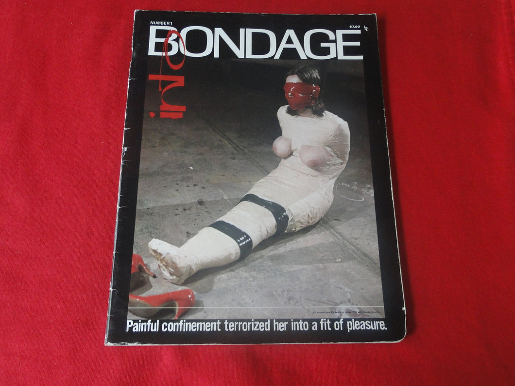 Vintage Nude Erotic Sexy Adult Magazine BDSM Bondage Into Bondage #1 Aug. 1985   JB53