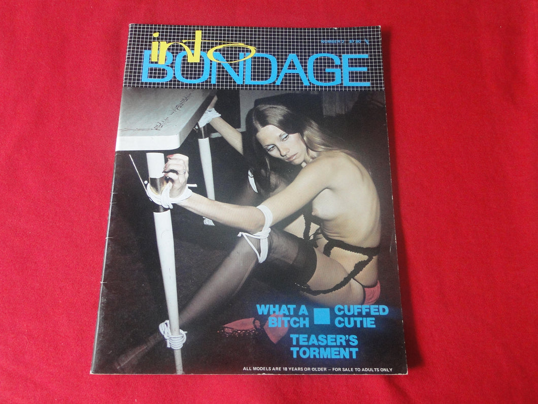 Vintage Nude Erotic Sexy Adult Magazine BDSM Bondage Into Bondage Aug. 1986   JB53