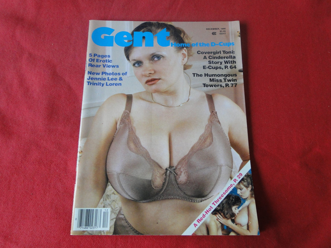 Vintage Nude Erotic Sexy Adult Big Tit Magazine Gent December 1986     JB13