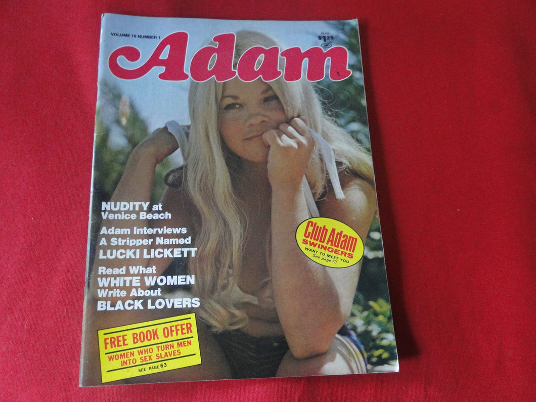 Vintage Nude Erotic Sexy Adult Magazine Adam January 1975   JB34