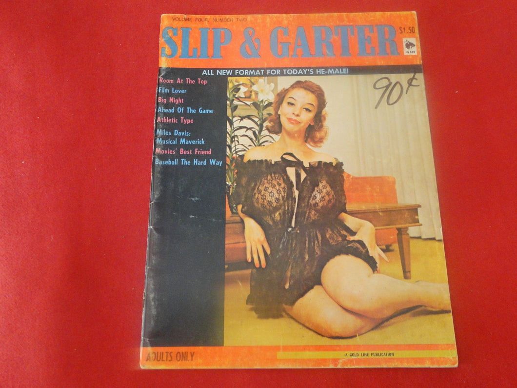 Vintage Nude Erotic Sexy Adult Men's Magazine Slip & Garter 1966     P54