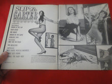 Load image into Gallery viewer, Vintage Nude Erotic Sexy Adult Men&#39;s Magazine Slip &amp; Garter 1966     P54
