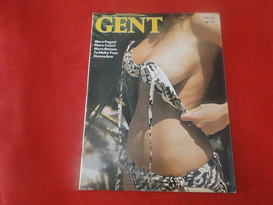 Vintage Nude Erotic Sexy Adult Men's Magazine Gent April 1977         P54