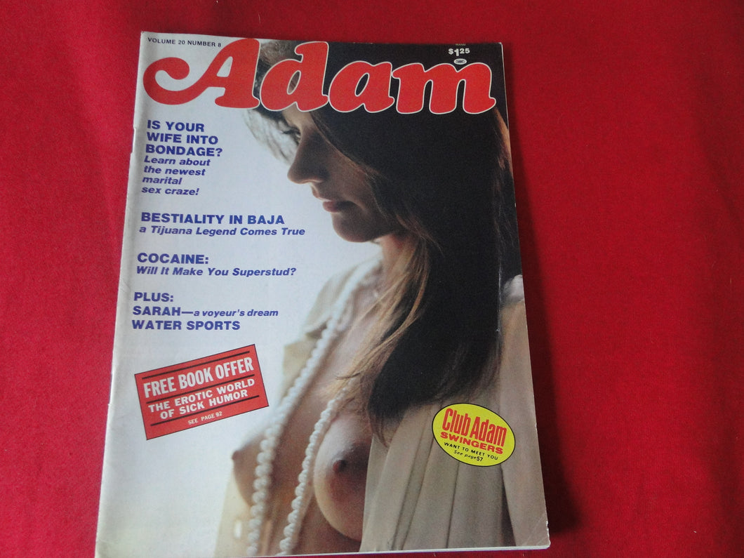 Vintage Nude Erotic Sexy Adult Magazine Adam August 1976    JB34