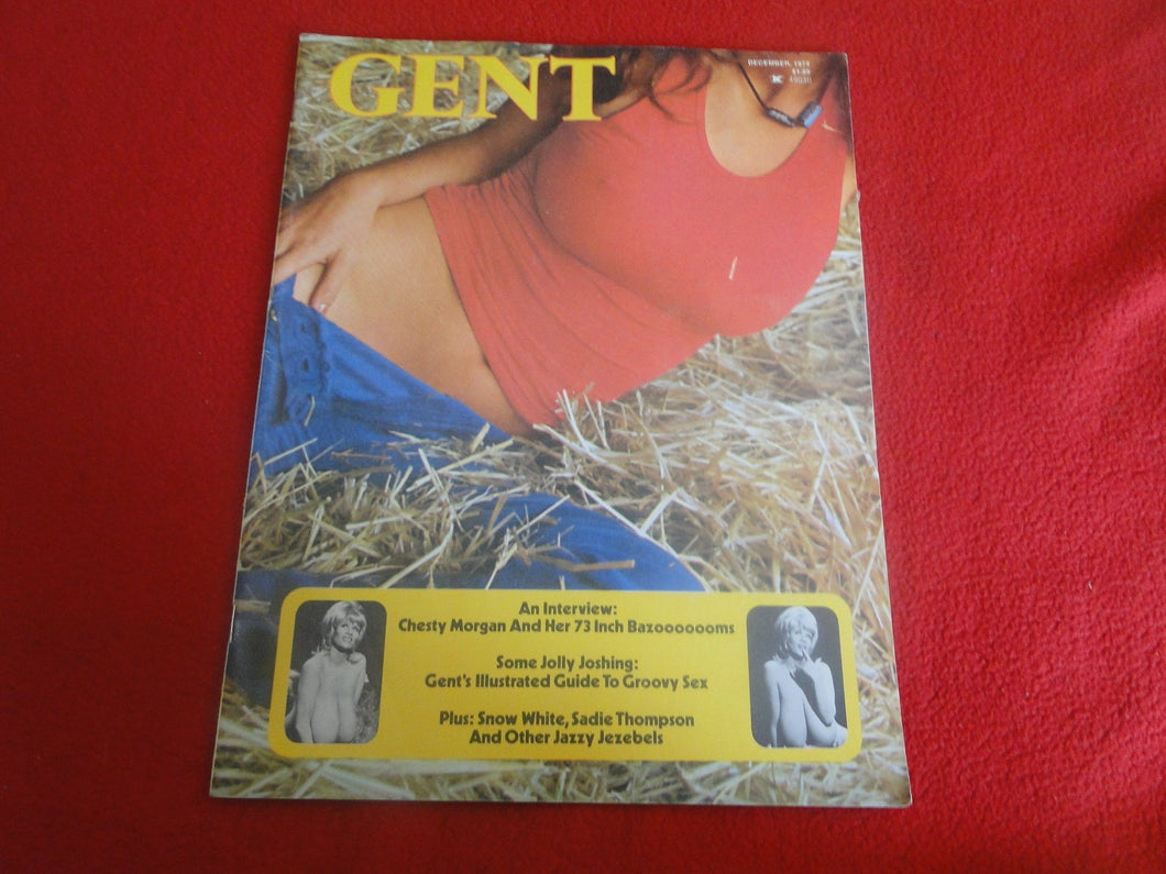 Vintage Nude Erotic Sexy Adult Magazine Gent 1974 Roberta Pedon Chesty Morgan P84
