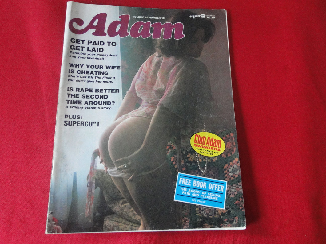 Vintage Nude Erotic Sexy Adult Magazine Adam October 1976    JB34