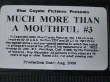 Load image into Gallery viewer, Vintage Adult XXX VHS Porn Tape X-Rated Blue Coyote Much More Than A Mouthful #3  X4
