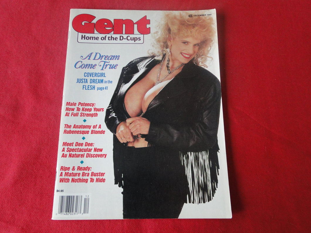 Vintage Nude Erotic Sexy Adult Big Tit Magazine Gent December 1991      G10