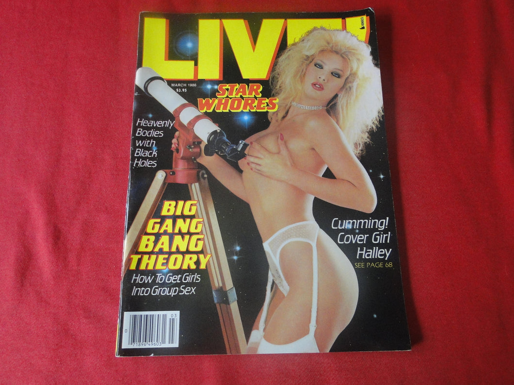 Vintage Nude Erotic Sexy Adult Magazine Live March 1986       JB68
